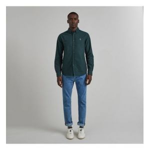 Faguo Chemise classique coton IVOY Vert - Couleur Vert - Taille L