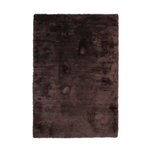Thedecofactory Sauvage - Tapis à poils longs extra-doux marron foncé 160x230 - Marron