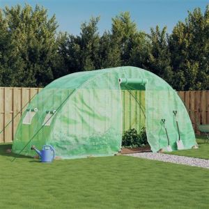VidaXL Serre avec cadre en acier vert 10 m&sup2; 5x2x2,3 m