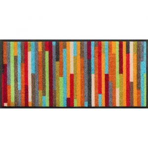 Wash+Dry Tapis de Sol, Mikado Stripes 35x75cm, intérieur et extérieur, Lavable