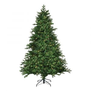 Black Box Trees Brampton Artificial Christmas Tree with LED Lights - H185 x Ø127 cm - Vert