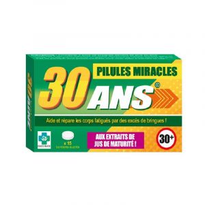 Image de STC Boite de M&eacute;dicament Bonbon Humoristique &ndash; Pilules Miracles Anniversaire 30 ans