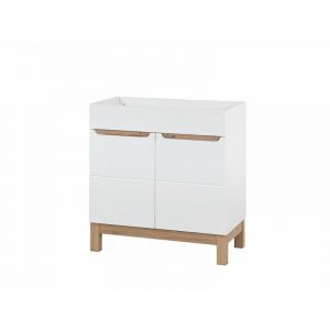 AC-D&eacute;co Meubles sous-vasque - Meuble sous vasque - 80 x 45 x 85 cm - Cintra White Blanc