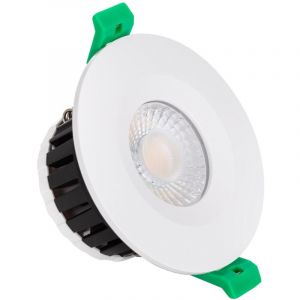 Downlight Led 5-8w Ignifuge Rond 4cct (Chaud-Neutre) Dimmable Ip65 Coupe Ø65 Mm
