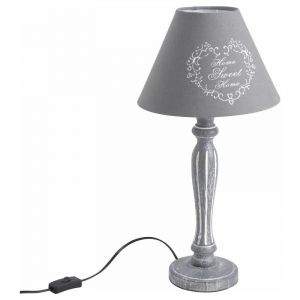 Aubry Gaspard Lampe en bois motif coeur