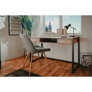Bureau Denver L120 cm C ne/gris anthracite