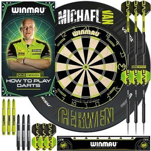Winmau Michael Van Gerwen MvG Surround Set Comprenant Cible de fléchettes, Surround, fléchettes et Accessoires