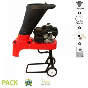 Fermier Broyeur de végétaux et branc s coupe 50mm moteur t rmique 159cc GF 1015 Rouge