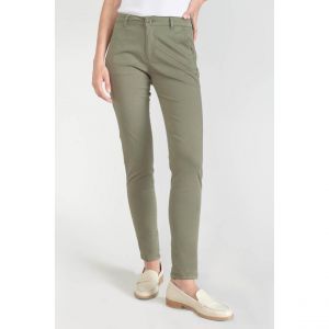 Image de Le Temps des Cerises Pantalon slim, ceinture imprimée Kaki - Taille 25(34/36);26(36);27(36/38);28(38);29(38/40);30(40)