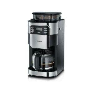 Severin Machine a cafe 4810 cafetiere filtre avec broyeur intégré - noir et inox - 1000w - 1,4 l