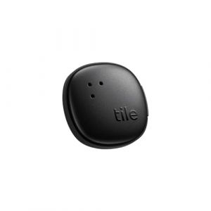 Tile By Life360 Sticker (2024) - Petit Tracker Bluetooth, d&eacute;tecteur de t&eacute;l&eacute;commande et localisateur d'objets pour v&eacute;los, Lunettes et Autres. Compatible avec iOS & Android. Lot de 1 (Noir)
