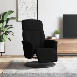 VidaXL Fauteuil inclinable avec repose-pied noir velours