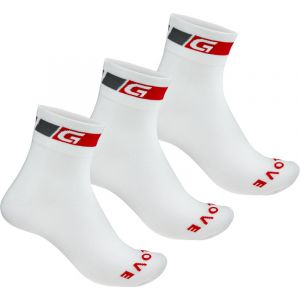 GripGrab Classic Regular Cut Chaussettes Pack de 3, white EU 38-41 Chaussettes