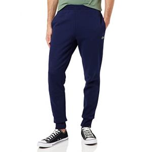 Lacoste Pantalon de surv&ecirc;tement homme en molleton de coton biologique Taille 3XL Bleu Marine