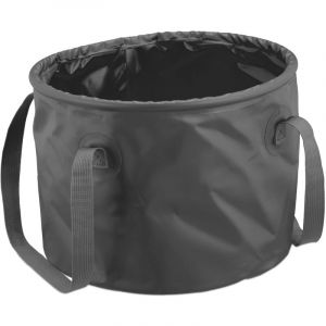 Relaxdays Seau de Camping, 15 L, Pliable, récipient avec anses, HxLxP : 23x31x31 cm, pour extérieur, PVC, Gris
