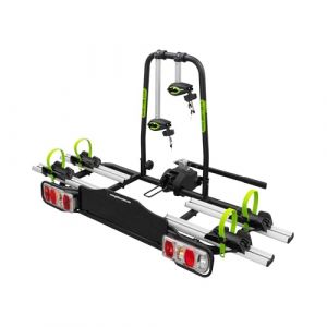 Go biker e trek porte velos pour 2 velos attelage avec levier systeme de securite chassis acier aluminium supporte 30kg par rail