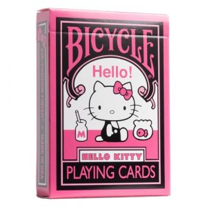 Bicycle Hello Kitty Noir et Rose - Jeu de 54 Cartes &agrave; Jouer