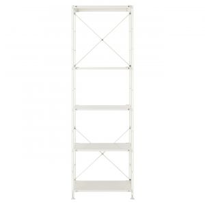 &Eacute;tag&egrave;re en acier gris clair - &Eacute;troite, grande