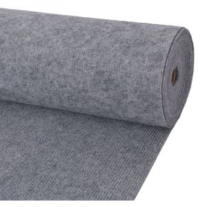 Image de VidaXL Tapis strié pour exposition 1,2x20 m Gris