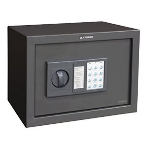 ARREGUI Class T25EB Coffre-fort en acier avec serrure électronique, clavier à code programmable, coffre-fort de sécurité pour la maison, avec clé d'urgence, 25 x 35 x 25 cm, 17 L