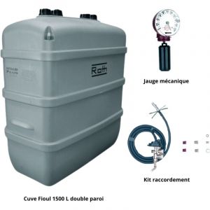 Roth Kit cuve fioul 1500 l double paroi + Kit aspiration + Jauge