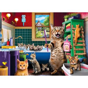 Master pieces Puzzle 1000 pièces : Wild & Whimsical - Les pitreries du bain