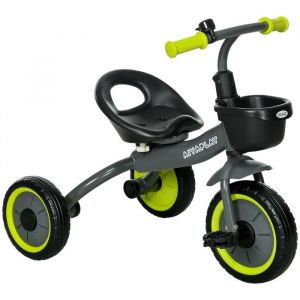 Tricycle enfants AIYAPLAY avec sonnette et panier - selle réglable avec dossier - pour enfant de 2 à 5 ans noir