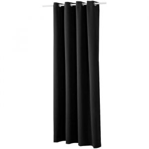 1 pi&egrave;ce Rideau occultant &agrave; &oelig;illets pour fen&ecirc;tre Porte. Thermique Isolant.135x225cm.Noir VH5878sz - Woltu