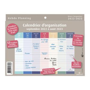 Oberthur Calendrier Hebdo Planning 2022-2023 Bloc 23 x 18 cm - Editions
