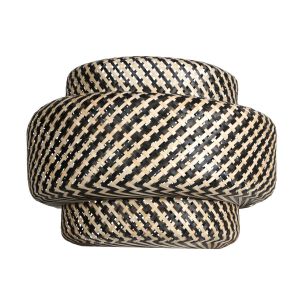 Steinhauer AN Abat-jour Bambou 53 &times; 40 cm - Cr&egrave;me/Noir