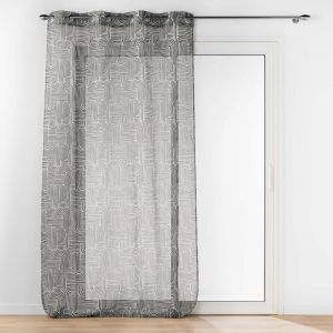 Rideau Voile Sable Pandore Noir 140 X 240 Cm