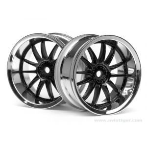 HPI Racing Jantes Work 26mm Chr/noir 6mm