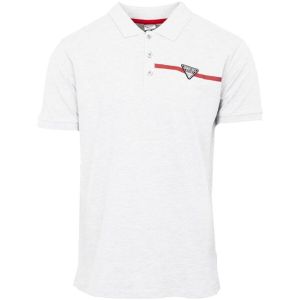 Georges Rech Polo Coton Uni Tissu Chin&eacute; Avec Bande Color&eacute;e Logo &Eacute;cusson Homme
