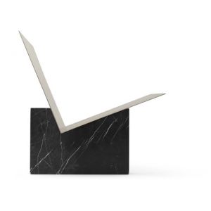 Image de Menu Porte-revues Monuments / Marbre & laiton noir,laiton patin&eacute; en m&eacute;tal