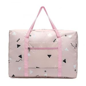 Novago Sac de Voyage Pliable Grande Taille 30 Litres, Facile à Ranger et très léger (Rose clair)