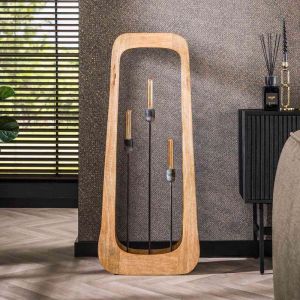 M&S Lampadaire 3 lampes 50x14x120 cm en manguier massif naturel