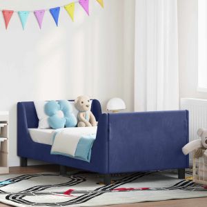 Image de VidaXL Cadre De Lit Pour Enfants Avec T&ecirc;te De Lit Bleu Police