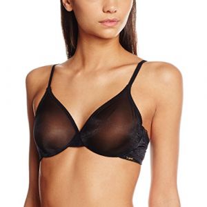 GOSSARD Glossies - Soutien-gorge de tous les jours - Plongeon - Femme, Noir, FR : 85H (Taille fabricant : 32FF)