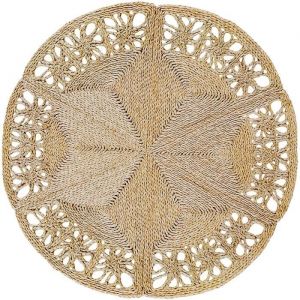 Tapis rond en jute - Boho Bali - 120 CM - Aditya Naturel