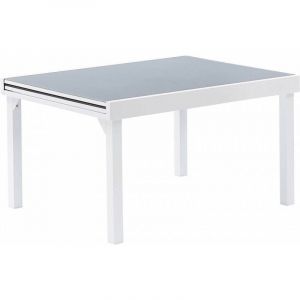Wilsa Garden Table de jardin Modulo T 6/10 Full Verre Blanc