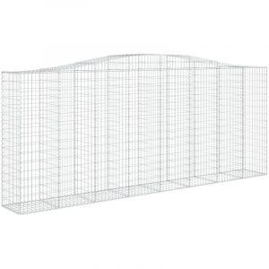 VidaXL Paniers à gabions arqués 3 pcs 400x50x160/180 cm fer galvanisé