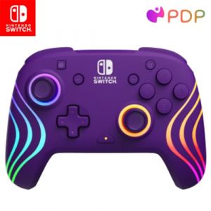 PDP Official Afterglow Wave Wireless Controller Nintendo Switch - Purple