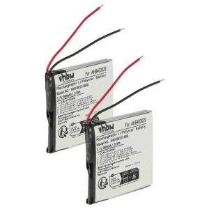Vhbw 2x Batterie Remplacement Pour Plantronics Ahb403029 Pour Casque Audio, &Eacute;couteurs Sans Fil (360mah, 3,7v, Li-Polym&egrave;re)