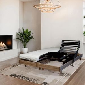 ENSEMBLE RELAXATION MATELAS + SOMMIER 2X80X200CM MERIDA - CHENE CLAIR - 14CM - FERME