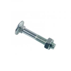 Boulon LENNIE Tête ronde collet carré TRCC Zingué blanc Ø6x40 boite de 100 BTRCC0604002B