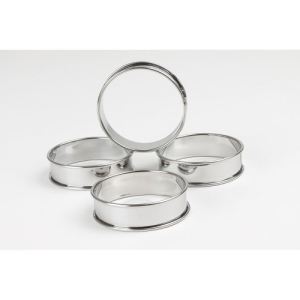 Image de Patisse 4 cercles à tarte en inox (8 cm)