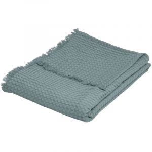 Plaid jete de lit widdy bleu celadon 130 x 180 cm