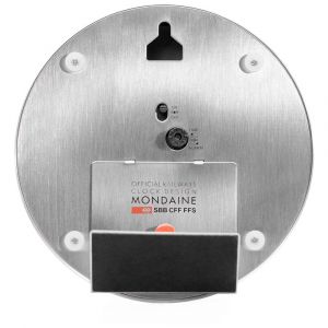 Image de Mondaine Montres Mini Desk Clock - White / Day Date And Alarm - 125 mm