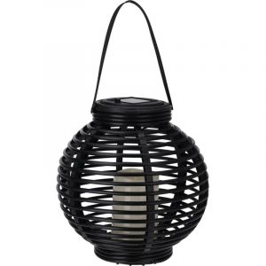 Progarden Lanterne solaire rotin noir 21x21 cm KO-CX2000240
