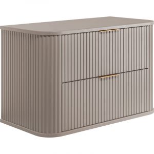 Rodan Meuble sous-lavabo 80cm Beige Mat - Bois L/H/P 80/52/41cm ELEGANCE Armoires de salle de bains, meubles de salle de bains, meubles bas, lavabo